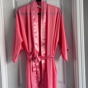 Victoria's Secret Pink Satin Robe